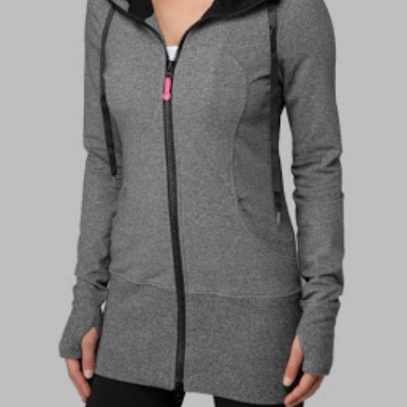 lululemon athletica Jackets & Blazers - Wear with all Jacket size 8 dark grey/ stripes